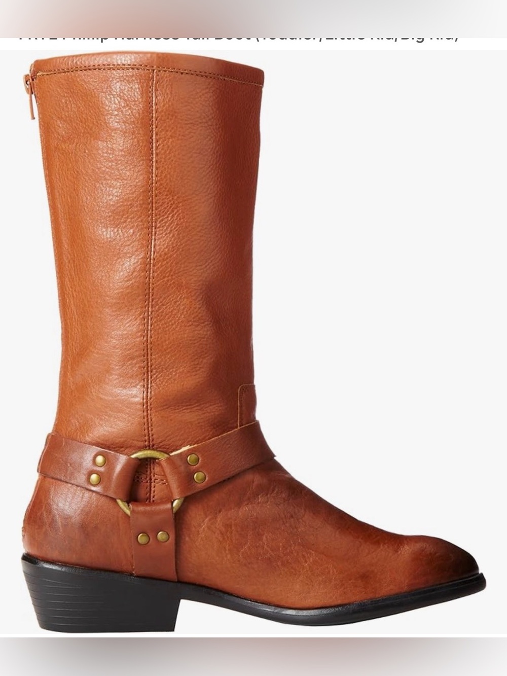 Frye Kids Tan Leather Harness Boot